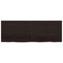 vidaXL sötétbarna kezelt tömör tölgyfa fali polc 140 x 50 x (2-6) cm