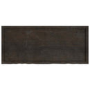 vidaXL sötétbarna kezelt tömör tölgyfa fali polc 140 x 60 x (2-4) cm