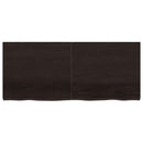 vidaXL sötétbarna kezelt tömör tölgyfa fali polc 140 x 60 x (2-4) cm
