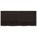 vidaXL sötétbarna kezelt tömör tölgyfa fali polc 140 x 60 x (2-6) cm