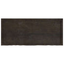 vidaXL sötétbarna kezelt tömör tölgyfa fali polc 140 x 60 x (2-6) cm