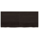 vidaXL sötétbarna kezelt tömör tölgyfa fali polc 140 x 60 x (2-6) cm
