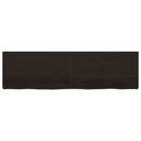 vidaXL sötétbarna kezelt tömör tölgyfa fali polc 180 x 50 x (2-6) cm