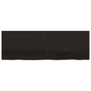 vidaXL sötétbarna kezelt tömör tölgyfa fali polc 180 x 60 x (2-4) cm