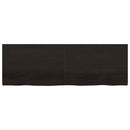 vidaXL sötétbarna kezelt tömör tölgyfa fali polc 180 x 60 x (2-4) cm