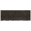 vidaXL sötétbarna kezelt tömör tölgyfa fali polc 180 x 60 x (2-6) cm