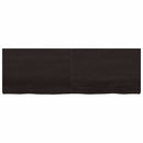 vidaXL sötétbarna kezelt tömör tölgyfa fali polc 180 x 60 x (2-6) cm