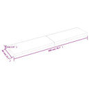 vidaXL sötétbarna kezelt tömör tölgyfa fali polc 200 x 40 x (2-6) cm