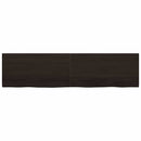 vidaXL sötétbarna kezelt tömör tölgyfa fali polc 200 x 50 x (2-4) cm