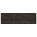 vidaXL sötétbarna kezelt tömör tölgyfa fali polc 200 x 60 x (2-4) cm