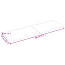 vidaXL sötétbarna kezelt tömör tölgyfa fali polc 200 x 60 x (2-4) cm