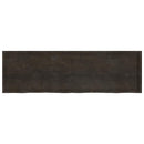 vidaXL sötétbarna kezelt tömör tölgyfa fali polc 200 x 60 x (2-6) cm