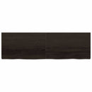 vidaXL sötétbarna kezelt tömör tölgyfa fali polc 200 x 60 x (2-6) cm