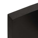 vidaXL sötétbarna kezelt tömör tölgyfa fali polc 200 x 60 x (2-6) cm