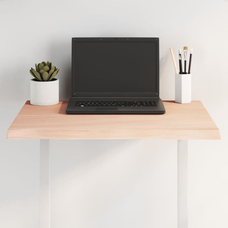 vidaXL asztallap 60x40x2 cm kezeletlen tömörfa tölgyfa élőszegélyes