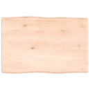 vidaXL asztallap 60x40x(2-4) cm kezeletlen tömör fa élőszegélyes