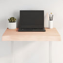 vidaXL asztallap 60x40x(2-6) cm kezeletlen tömör fa élőszegélyes