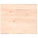 vidaXL asztallap 60x50x2 cm kezeletlen tömörfa tölgyfa élőszegélyes