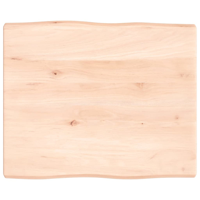 vidaXL asztallap 60x50x(2-4) cm kezeletlen tömör fa élőszegélyes