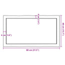 vidaXL asztallap 80x40x(2-6) cm kezeletlen tömör fa élőszegélyes