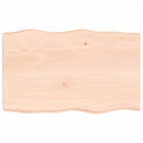 vidaXL asztallap 80x50x(2-6) cm kezeletlen tömör fa élőszegélyes