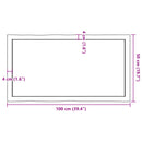 vidaXL asztallap 100x50x(2-4) cm kezeletlen tömör fa élőszegélyes