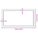 vidaXL asztallap 100x50x(2-6) cm kezeletlen tömör fa élőszegélyes