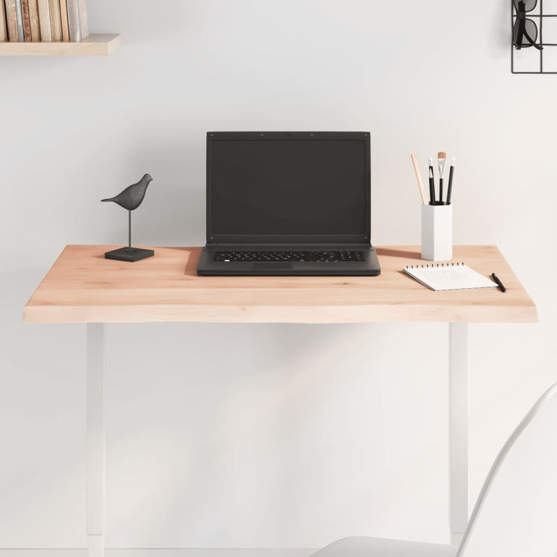 vidaXL asztallap 100x60x(2-6) cm kezeletlen tömör fa élőszegélyes