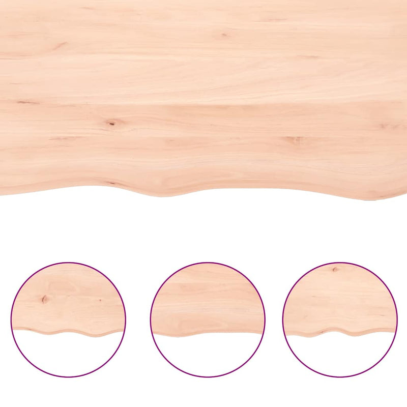 vidaXL kezeletlen tömör fa asztallap 120x50x(2-6) cm