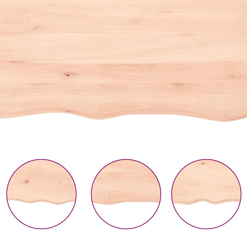 vidaXL kezeletlen tömör fa asztallap 140x60x(2-6) cm