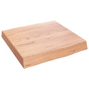 vidaXL világosbarna asztallap 40x40x(2-6) cm kezelt tömör élőszegélyes