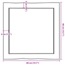 vidaXL világosbarna asztallap 40x40x(2-6) cm kezelt tömör élőszegélyes