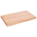 vidaXL világosbarna asztallap 60x40x(2-4) cm kezelt tömör élőszegélyes