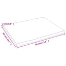 vidaXL kezelt világosbarna tömör tölgyfa asztallap 60x50x2 cm