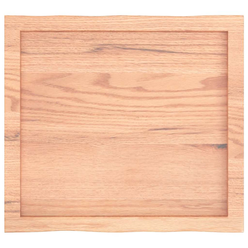 vidaXL világosbarna asztallap 60x50x(2-6) cm kezelt tömör élőszegélyes