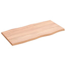 vidaXL kezelt világosbarna tömör tölgyfa asztallap 80x40x2 cm