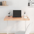 vidaXL világosbarna asztallap 80x50x(2-6) cm kezelt tömör élőszegélyes