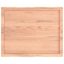 vidaXL világosbarna asztallap 80x60x(2-6) cm kezelt tömör élőszegélyes