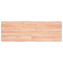 vidaXL világosbarna asztallap 120x40x(2-4)cm kezelt tömör élőszegélyes