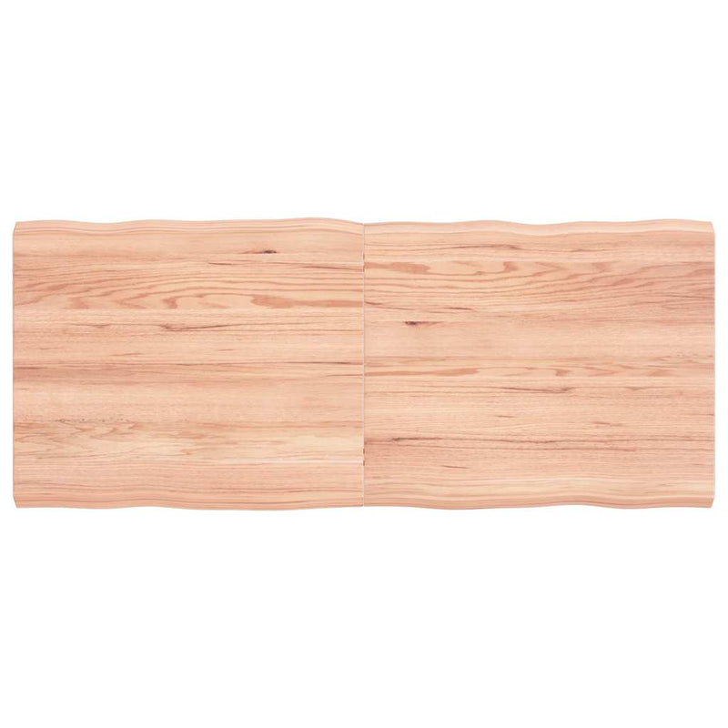 vidaXL világosbarna asztallap 120x50x(2-4)cm kezelt tömör élőszegélyes