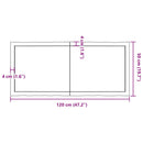 vidaXL világosbarna asztallap 120x50x(2-6)cm kezelt tömör élőszegélyes