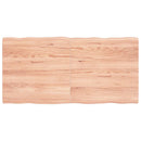 vidaXL világosbarna asztallap 120x60x(2-4)cm kezelt tömör élőszegélyes