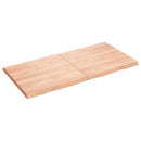 vidaXL világosbarna asztallap 120x60x(2-4)cm kezelt tömör élőszegélyes