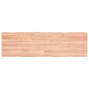 vidaXL világosbarna kezelt tömör asztallap 140x40x(2-4) cm