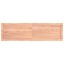 vidaXL világosbarna kezelt tömör asztallap 140x40x(2-6) cm