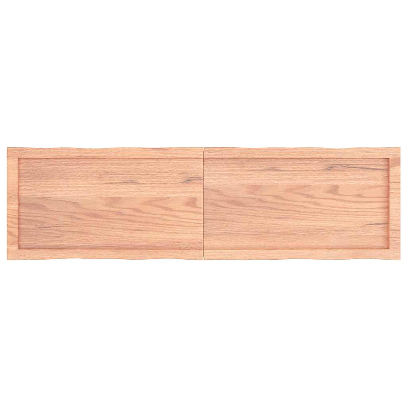 vidaXL világosbarna kezelt tömör asztallap 140x40x(2-6) cm