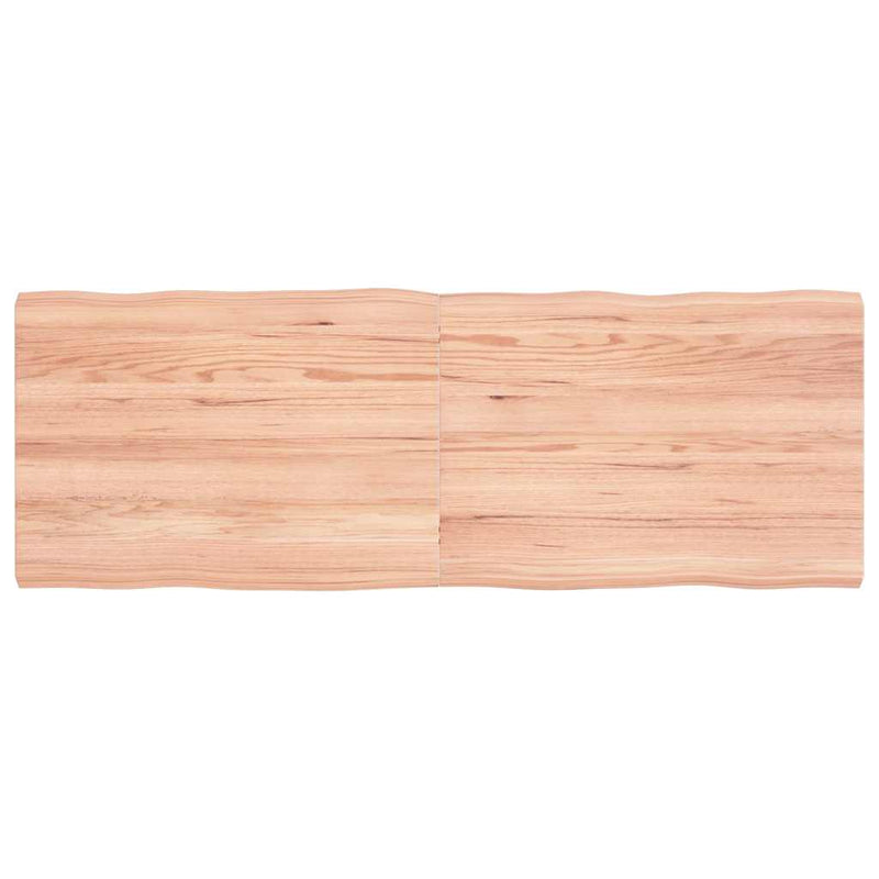 vidaXL világosbarna kezelt tömör asztallap 140x50x(2-4) cm