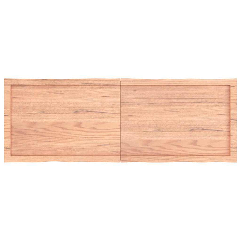 vidaXL világosbarna kezelt tömör asztallap 140x50x(2-4) cm