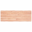 vidaXL világosbarna kezelt tömör asztallap 140x50x(2-6) cm