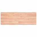 vidaXL világosbarna kezelt tömör asztallap 140x50x(2-6) cm